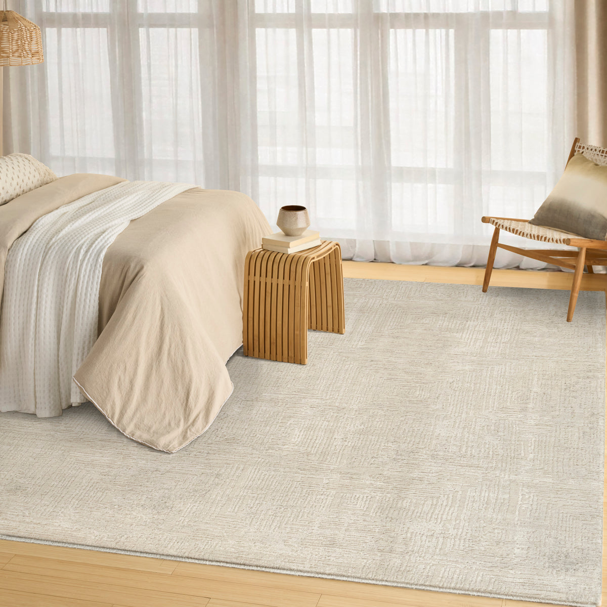 DK014 Madison Square MSQ01 Ivory Beige Rug - room scene