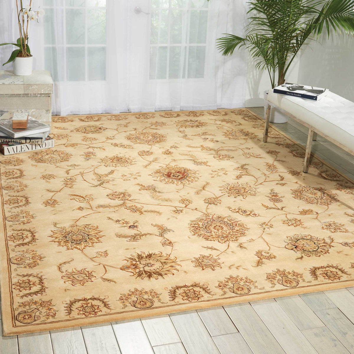 Nourison 2000 2421 Beige Rug - room scene