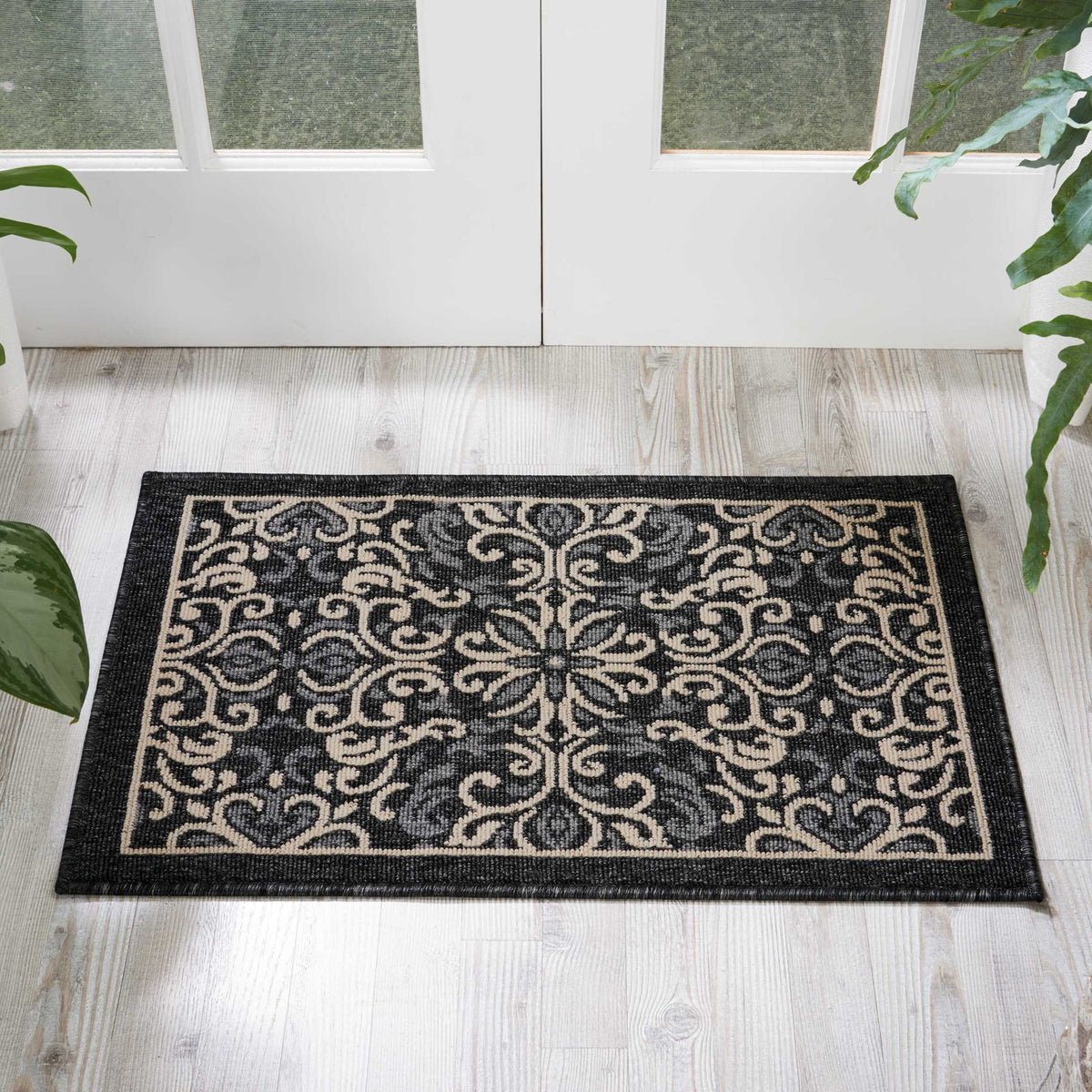 Caribbean CRB12 Charcoal Rug - room scene
