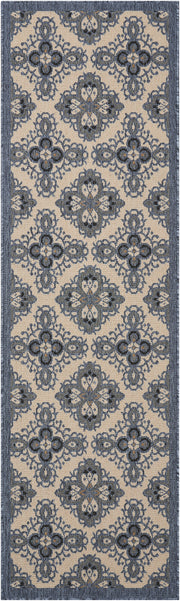 Caribbean CRB10 Ivory Blue Rug - Runner