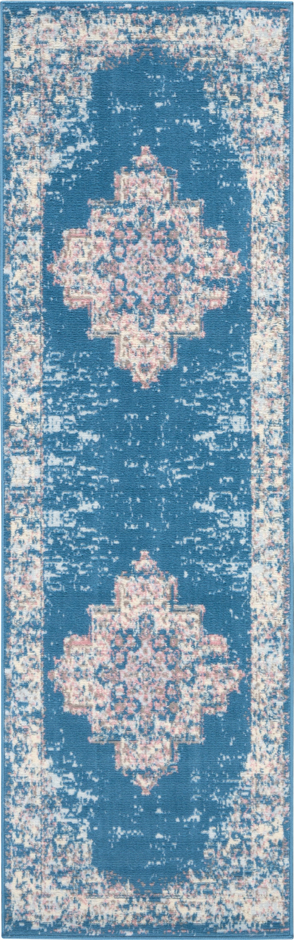 Grafix GRF14 Blue Rug - Runner