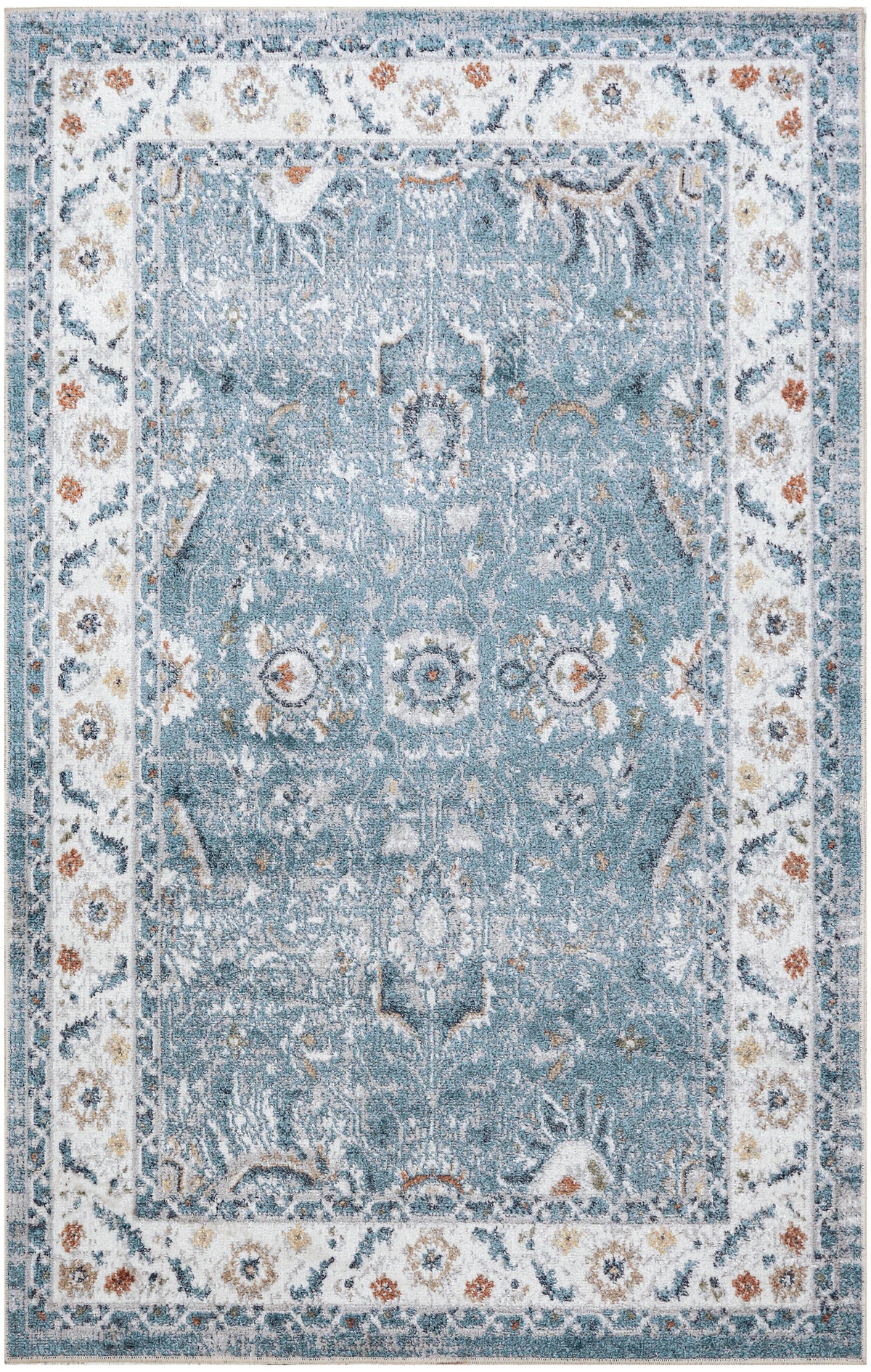 Astra Machine Washable ASW20 Blue Rug - Rectangle