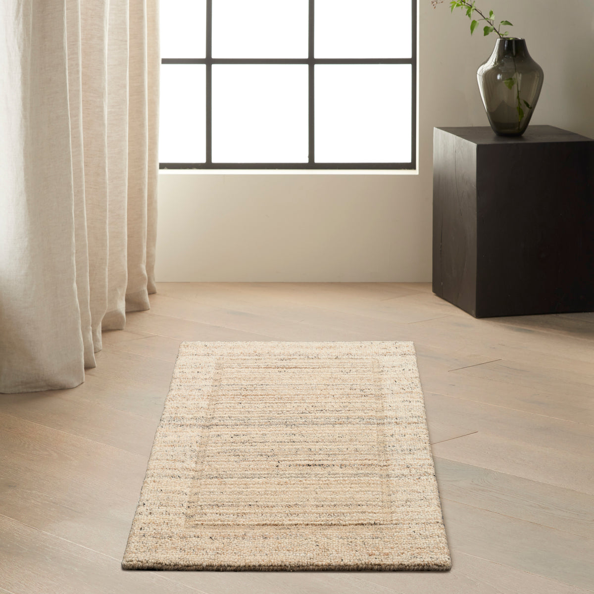 CK082 Ridge RDG01 Beige Ivory Rug - room scene
