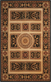 Versailles Palace VP21 Ivory Black Rug - Rectangle