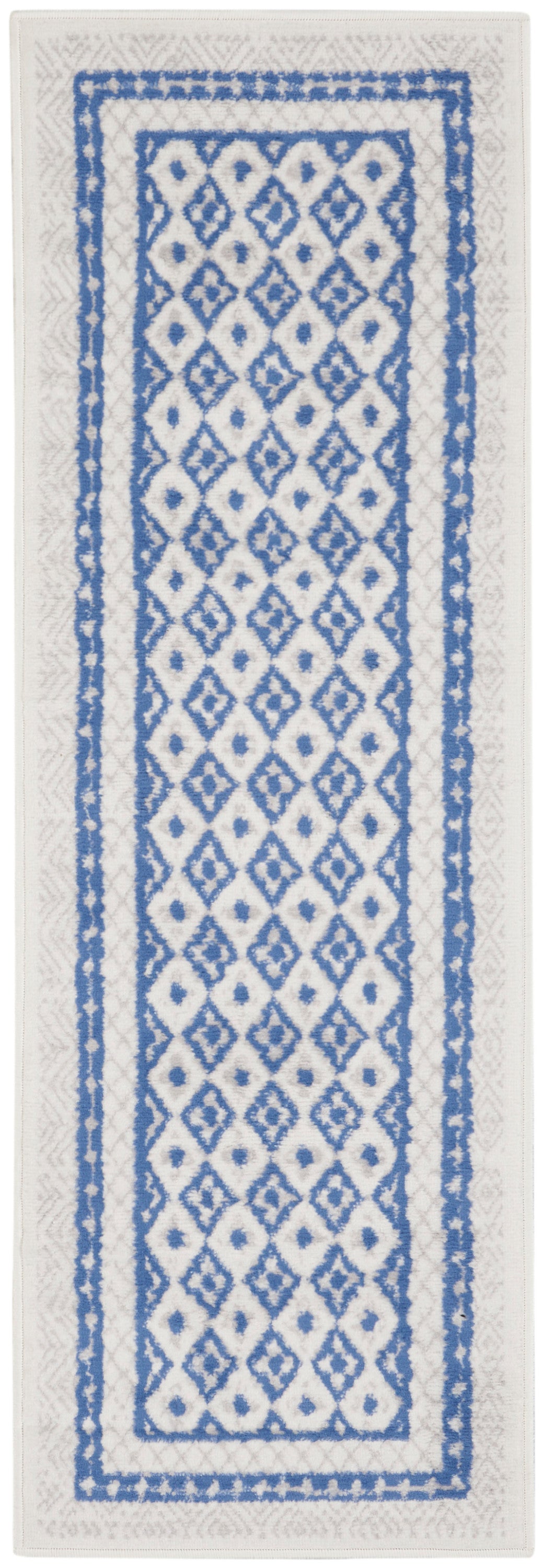 Whimsicle WHS13 Ivory Blue Rug - Runner