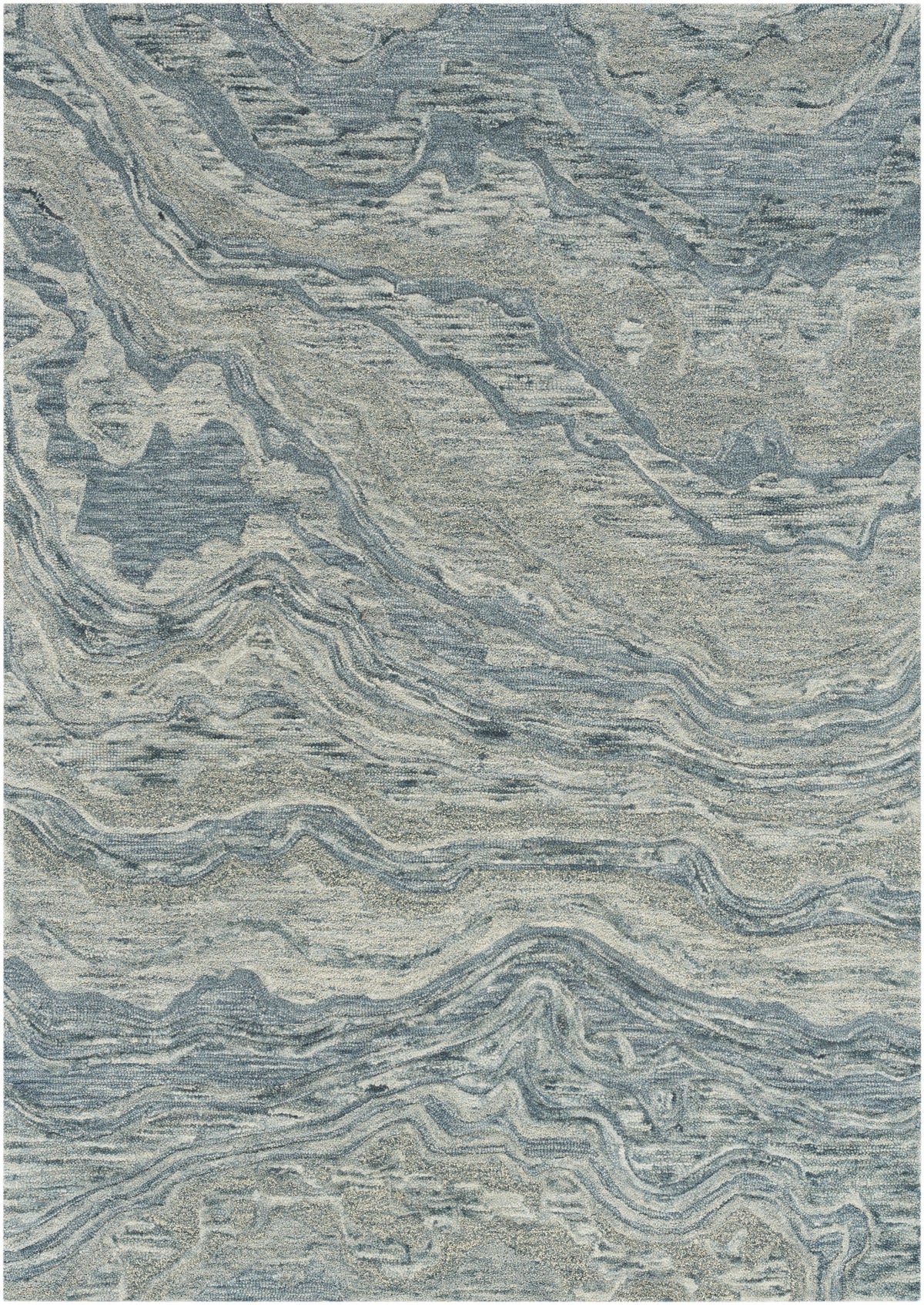 Graceful GRU01 Blue Rug - Rectangle