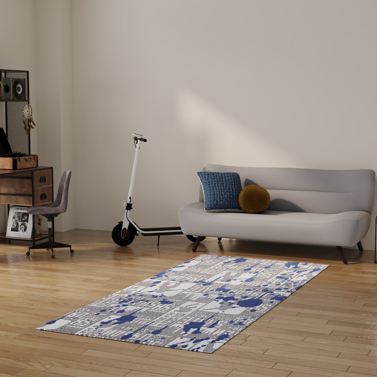 Imagination IMA22 Blue Rug - room scene