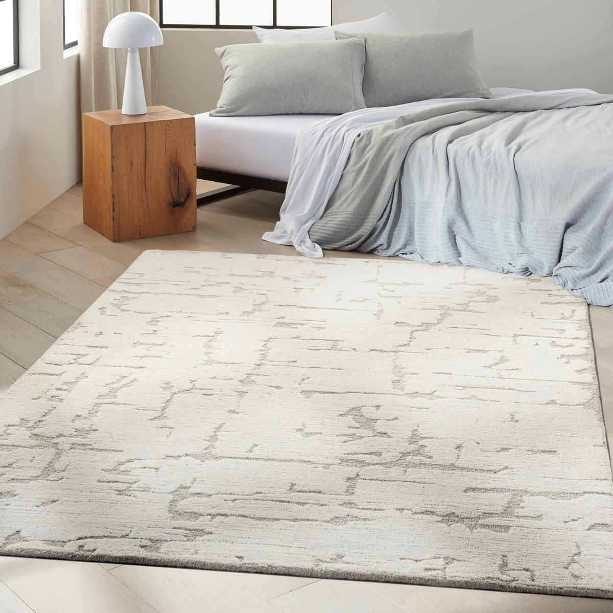 CK009 Sculptural SCL01 Ivory Rug - room scene