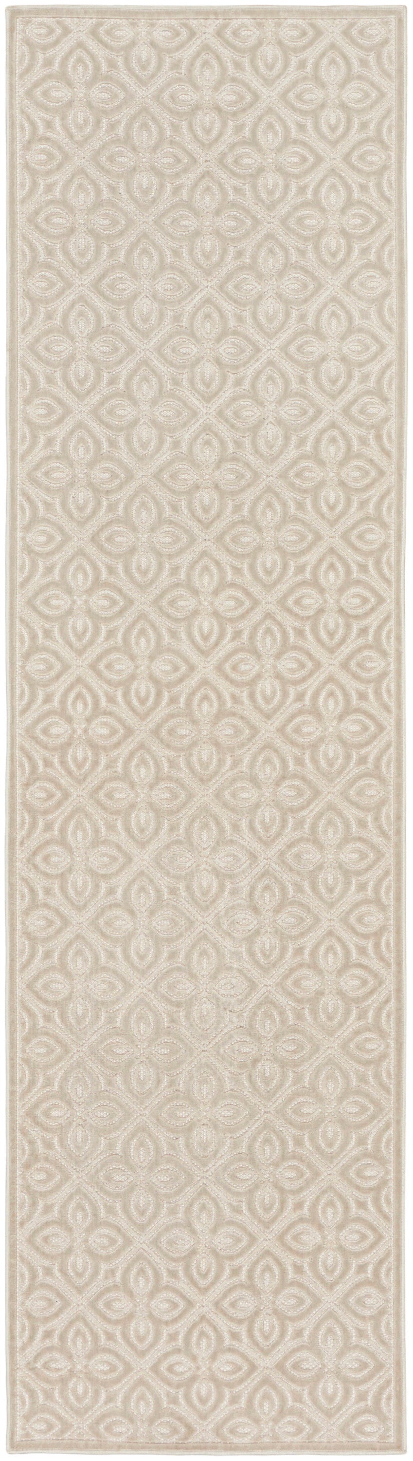 Washable Charm WCH03 Silver Ivory Rug - Runner