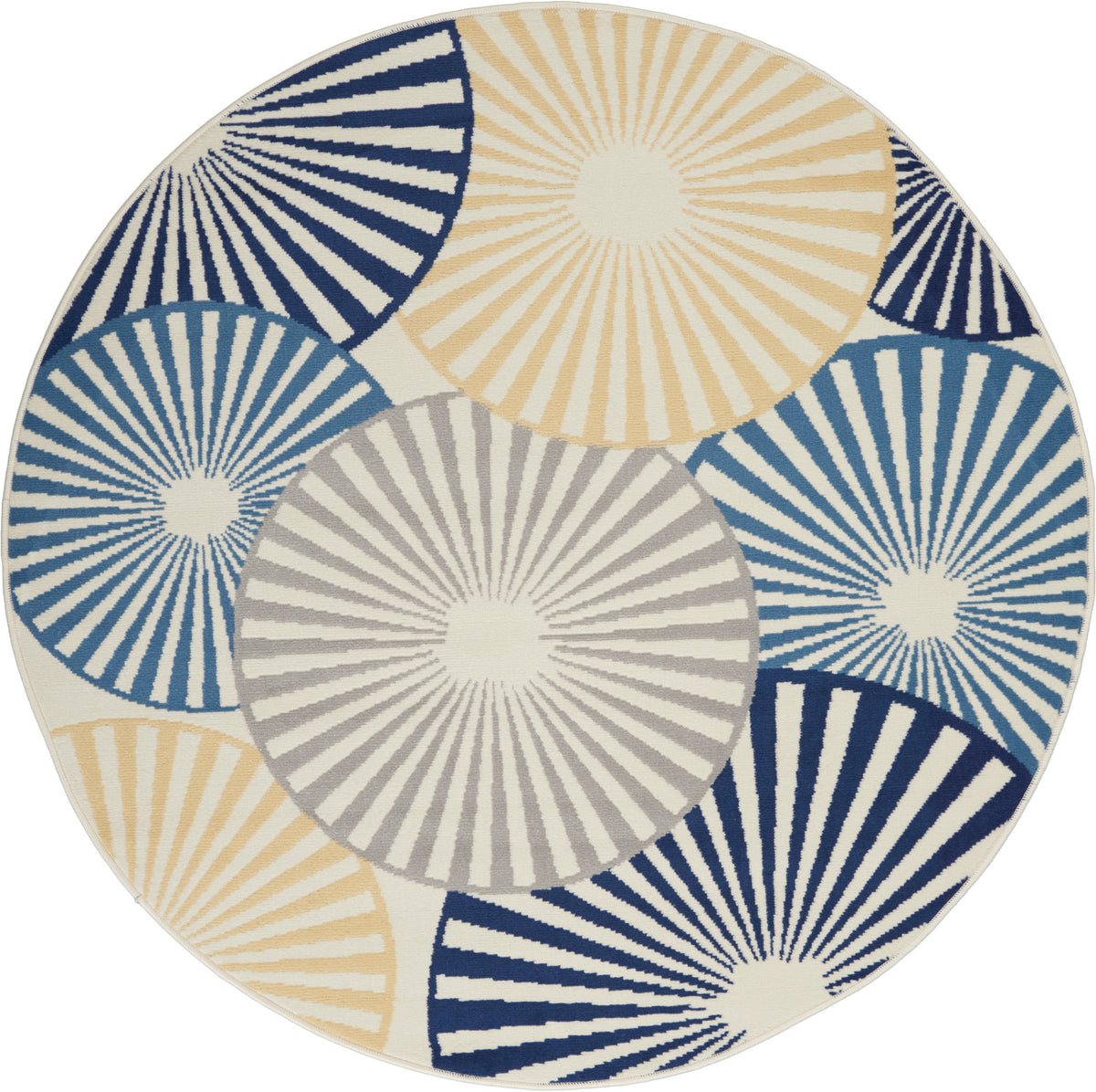Grafix GRF20 White Rug - Round