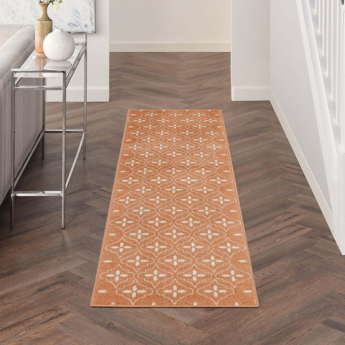 Nourison Essentials NRE04 Copper Rug - room scene