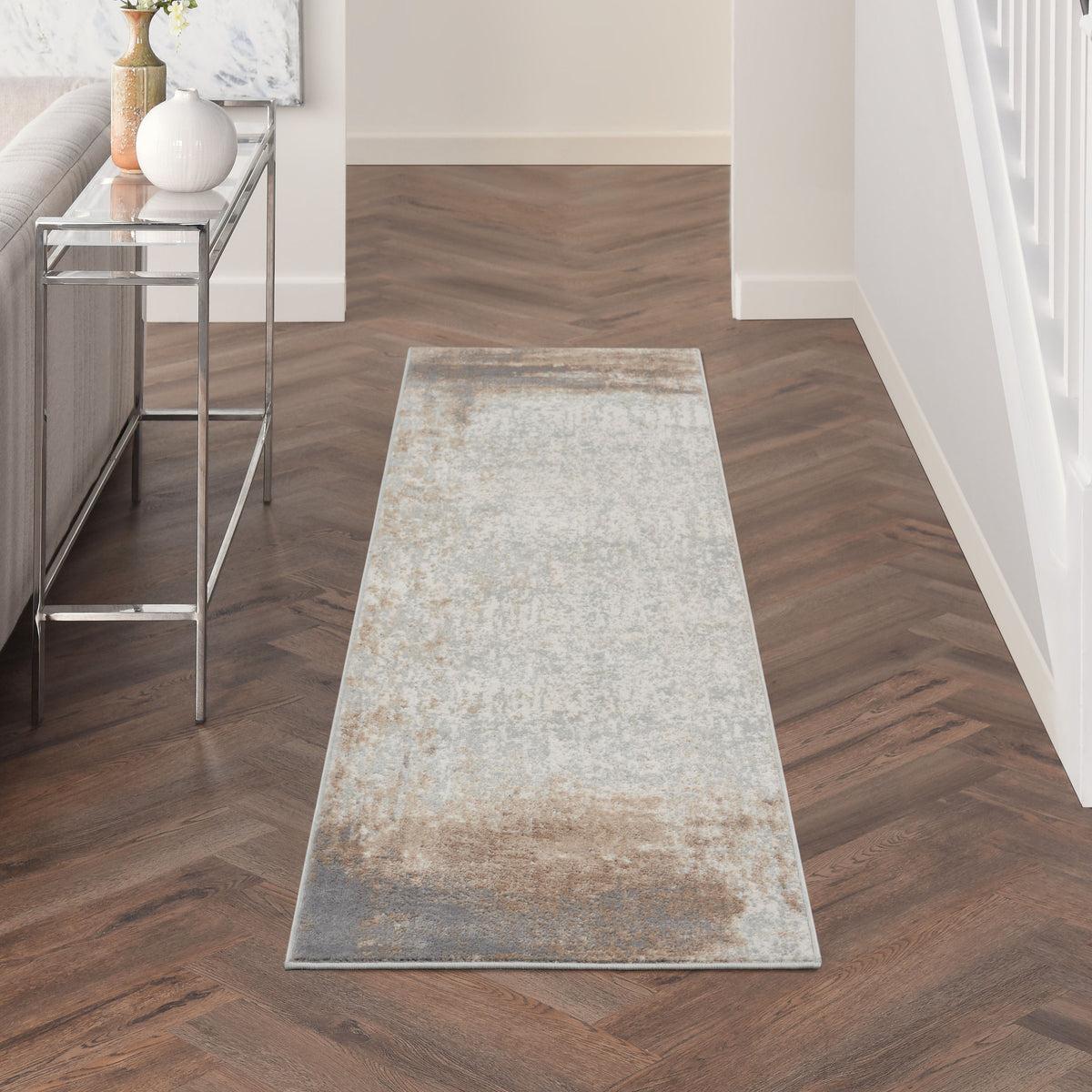 Elation ETN07 Grey Ivory Rug - room scene