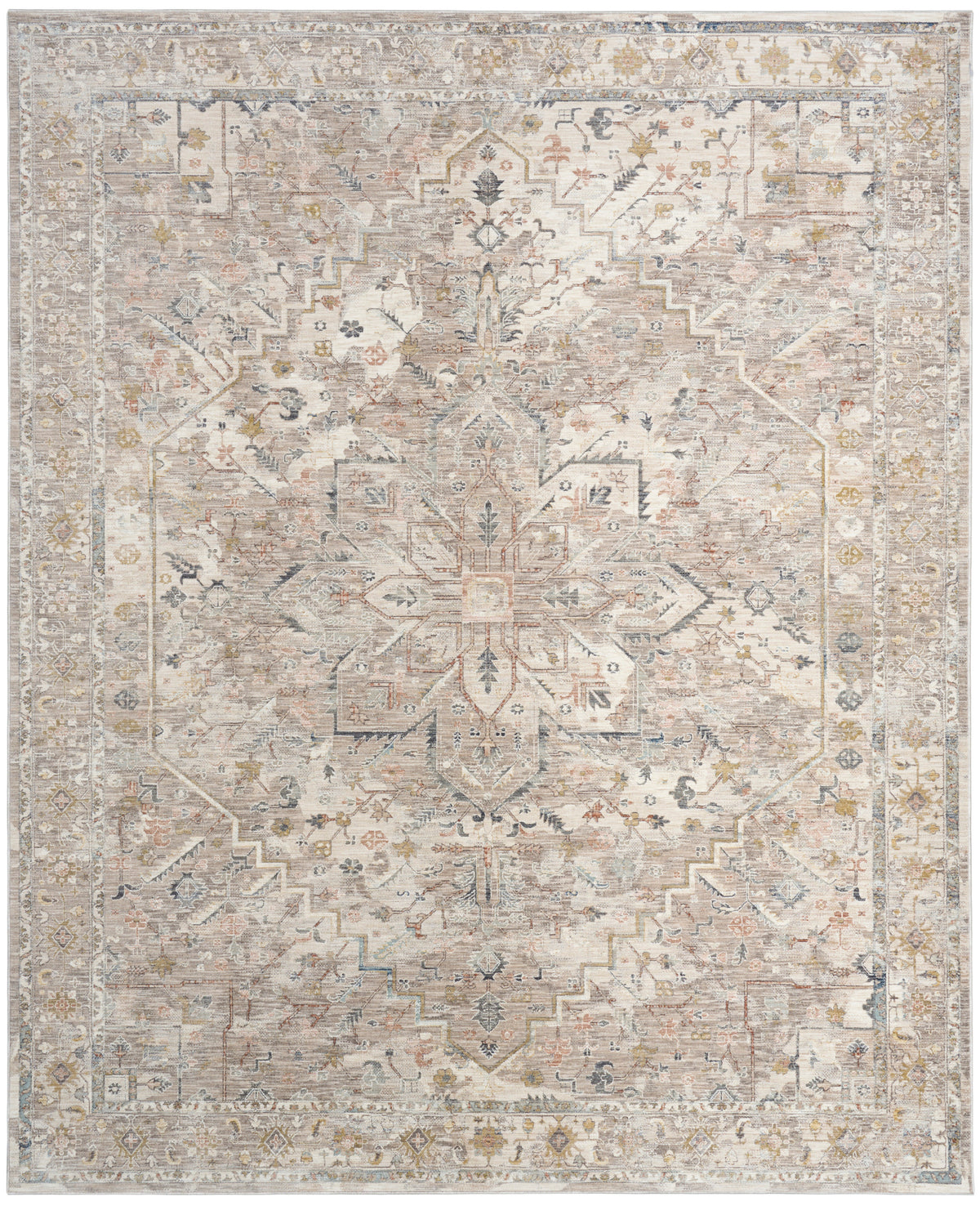Antique Fusion ANF02 Ivory Multicolor Rug - Rectangle