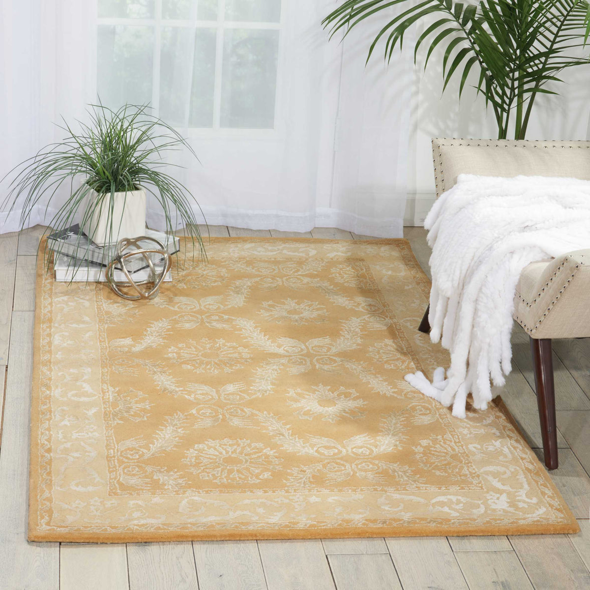 Symphony SYM08 Gold Rug - room scene