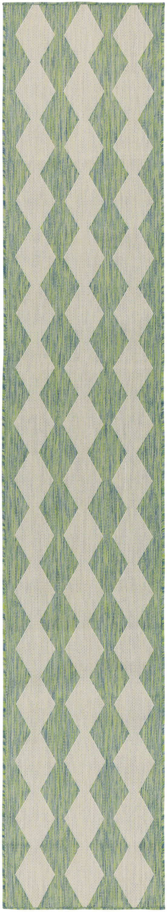 Positano POS04 Blue Green Rug - Runner