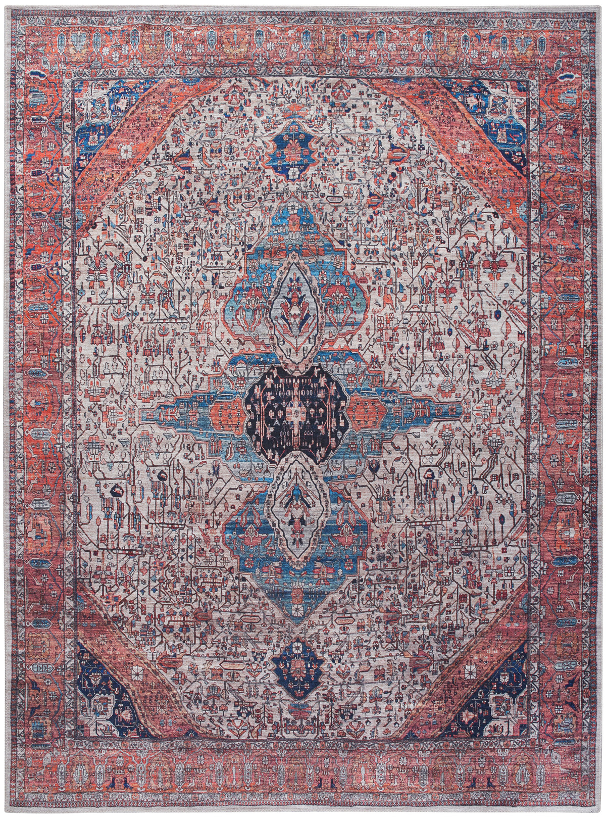 Grand Washables GRW05 Ivory Brick Rug - Rectangle