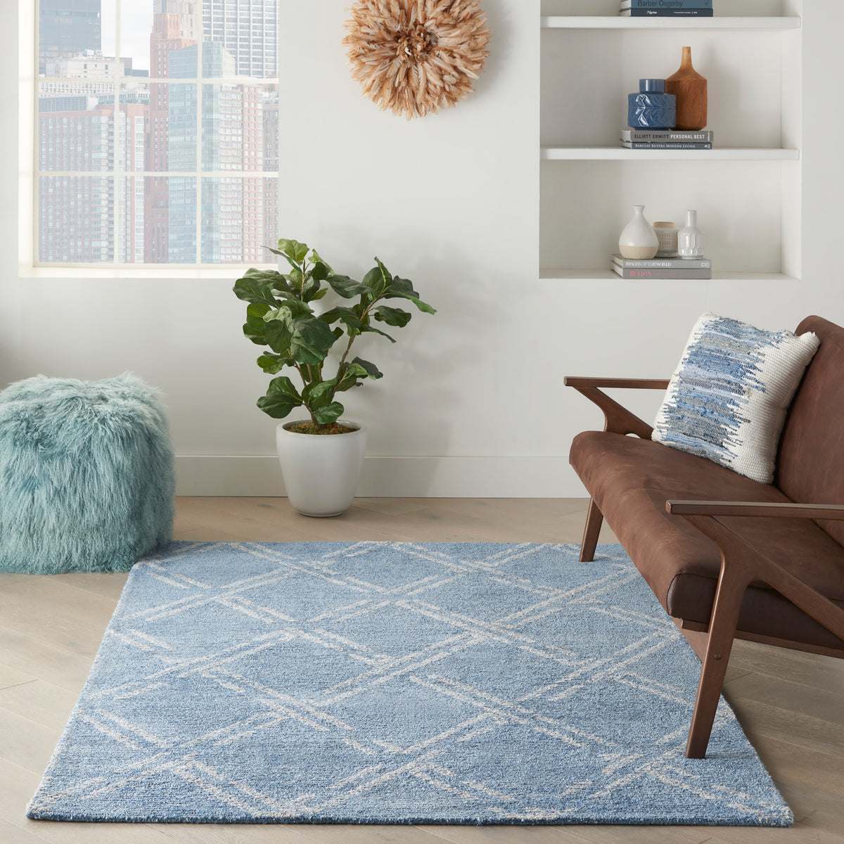 Venosa VSN01 Blue Ivory Rug - room scene
