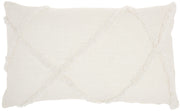 Lifestyle SH018 White 14" x 24" Throw Pillows