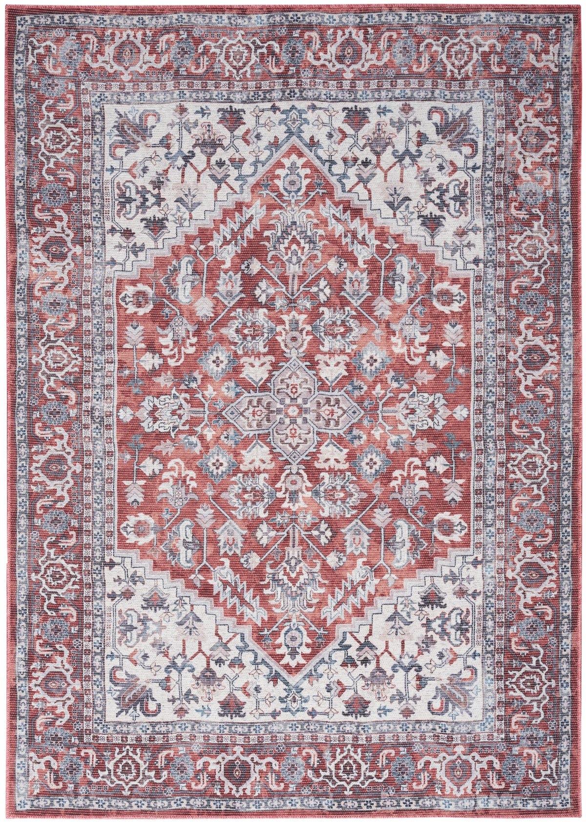 New Concept Washables SR104 Brick Ivory Rug - Rectangle