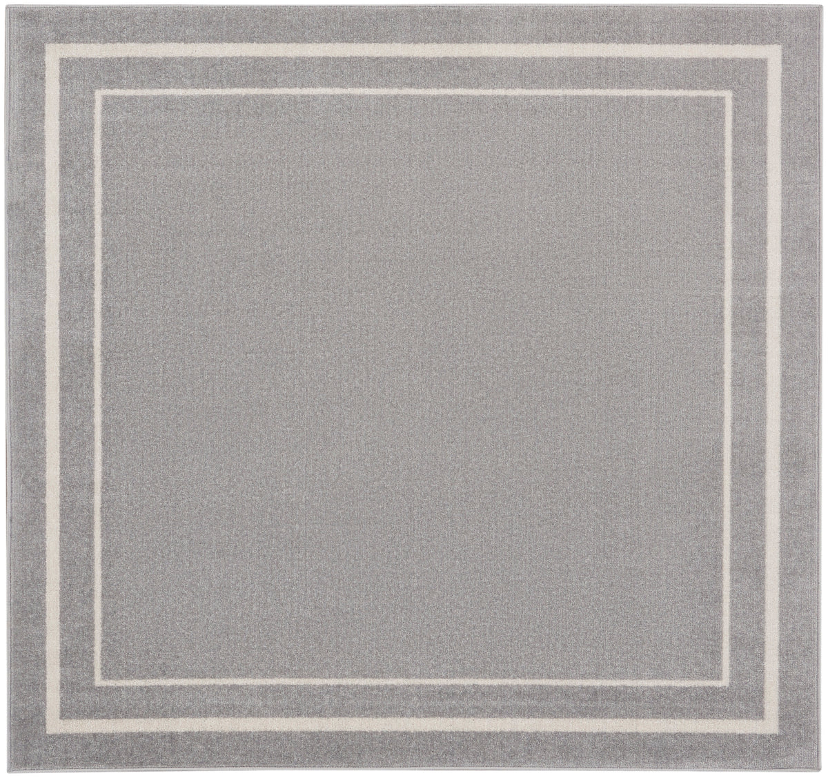Nourison Essentials NRE02 Grey Ivory Rug - Square