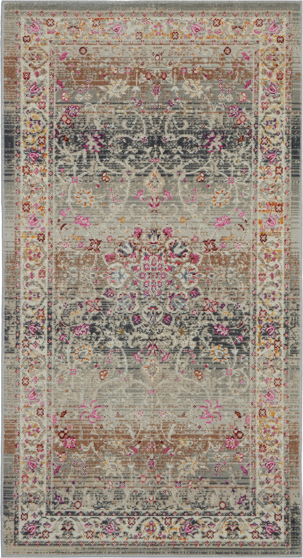 Vintage Kashan VKA01 Grey Rug - Rectangle