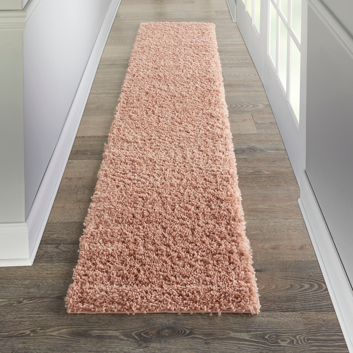 Malibu Shag MSG01 Blush Rug - room scene