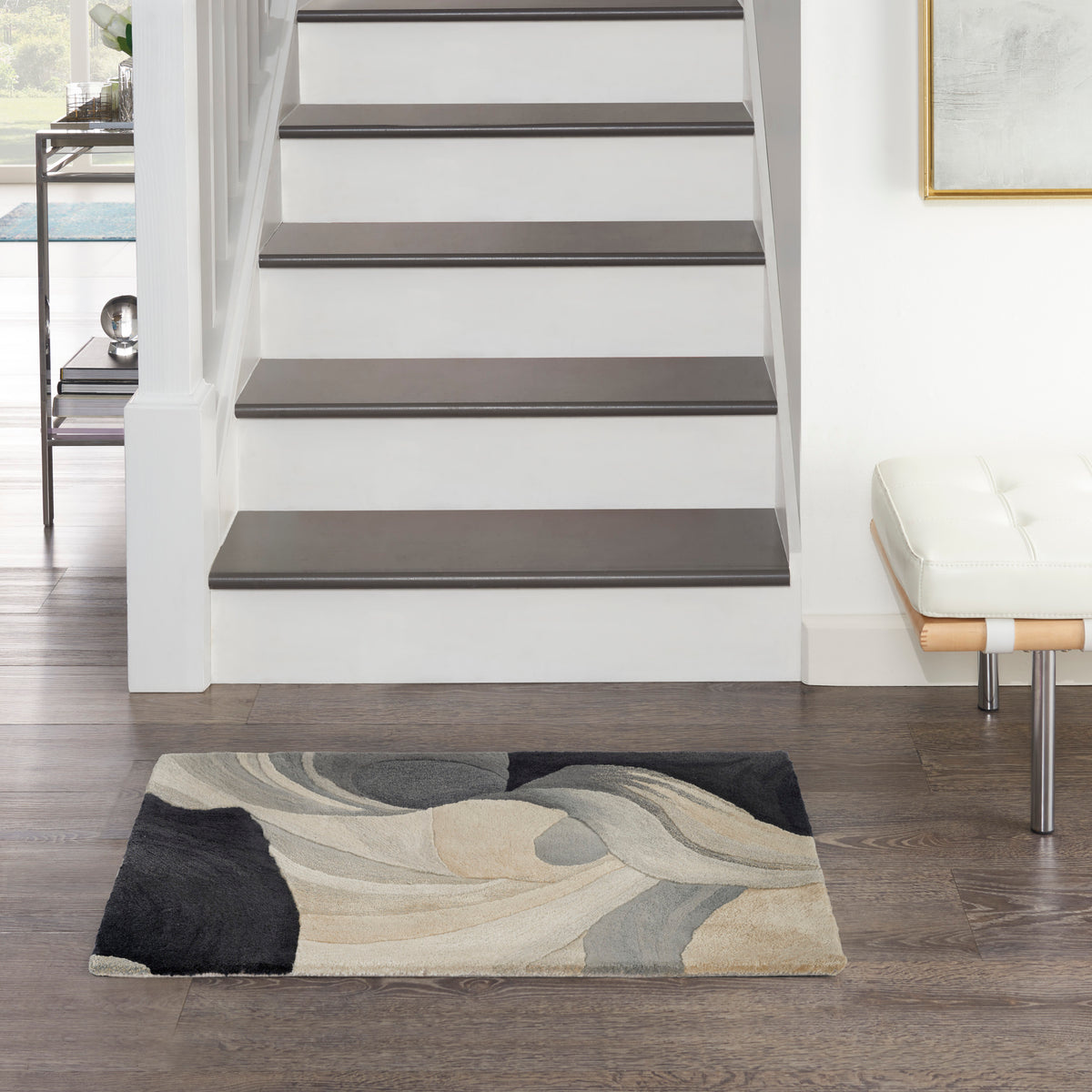 Prismatic PRS41 Ivory Black Rug - room scene