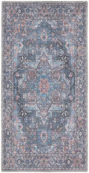 New Concept Washables SR101 Light Blue Multicolr Rug - Rectangle