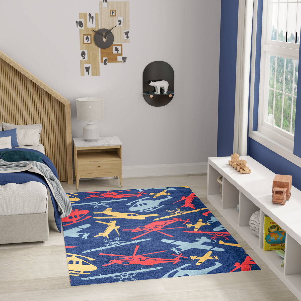 Imagination IMA06 Navy Multicolor Rug - room scene
