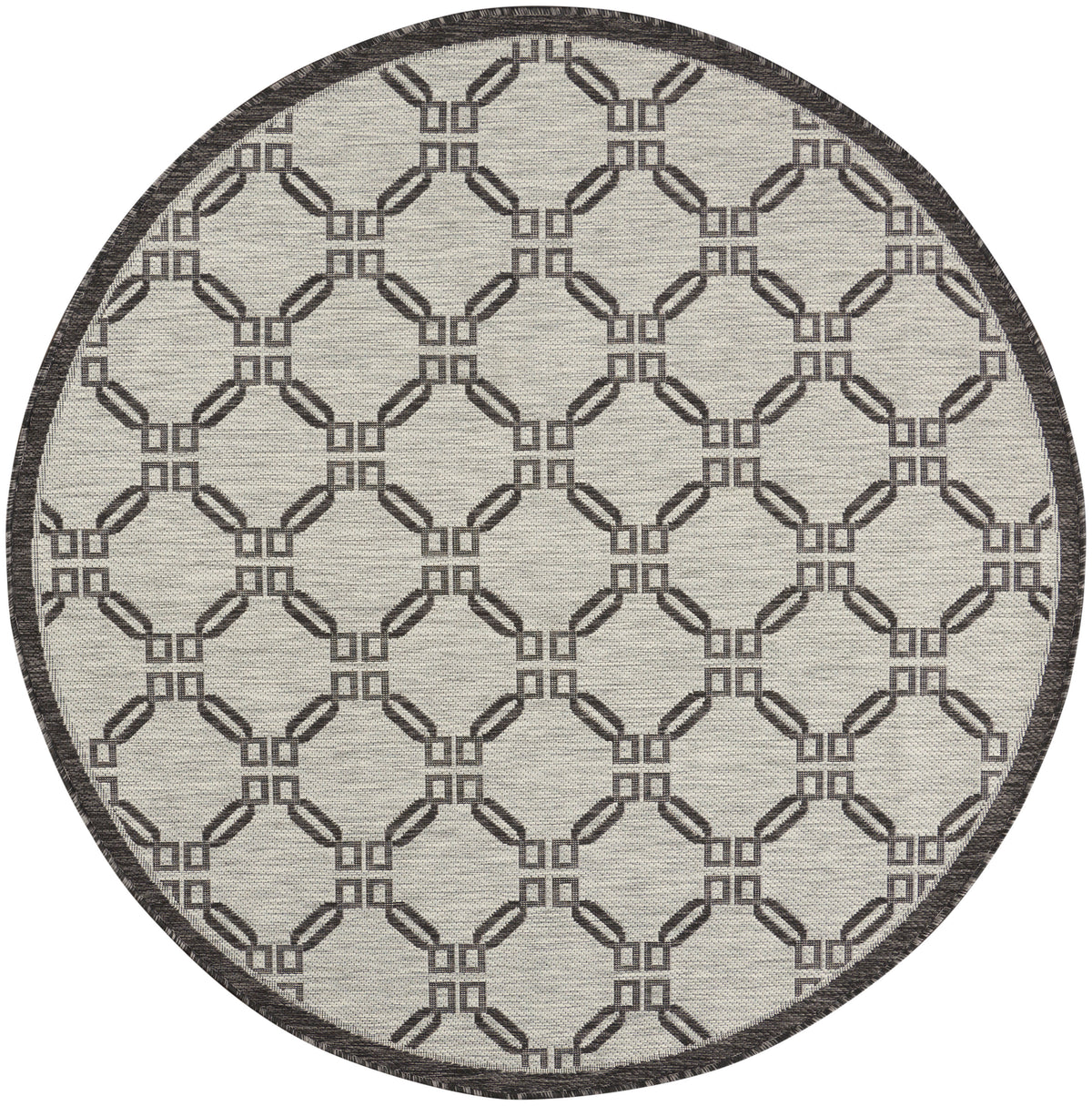 Country Side CTR02 Ivory Charcoal Rug - Round