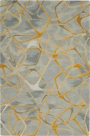 Symmetry SMM05 Grey Yellow Rug - Rectangle