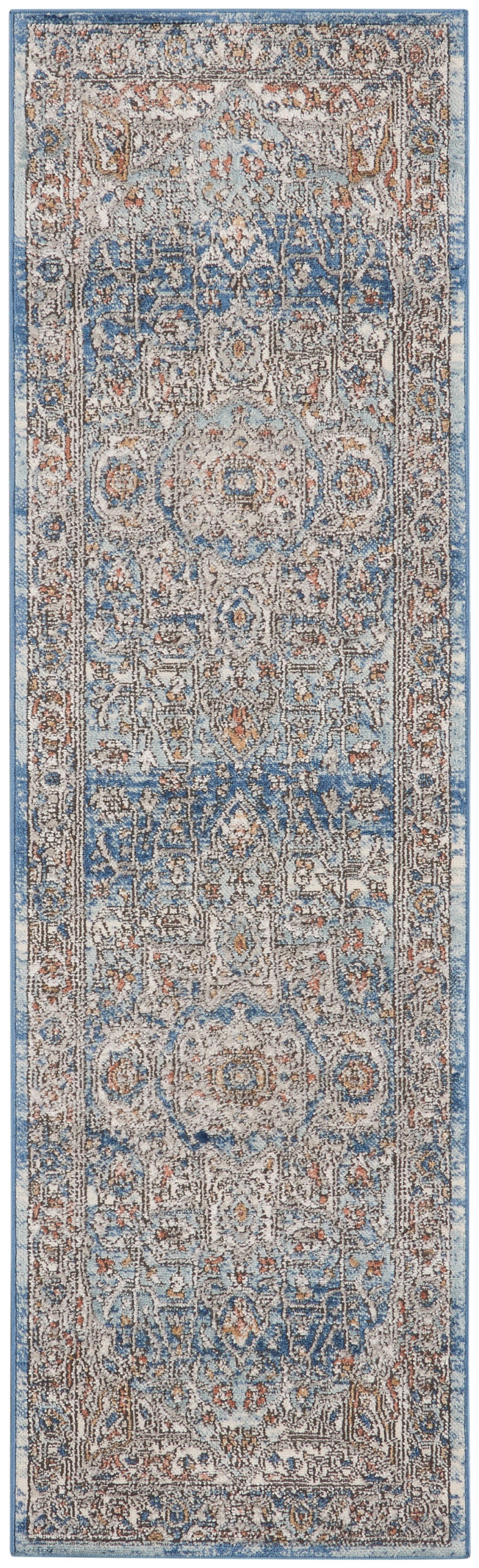 Quarry QUA11 Ivory Blue Rug - Runner