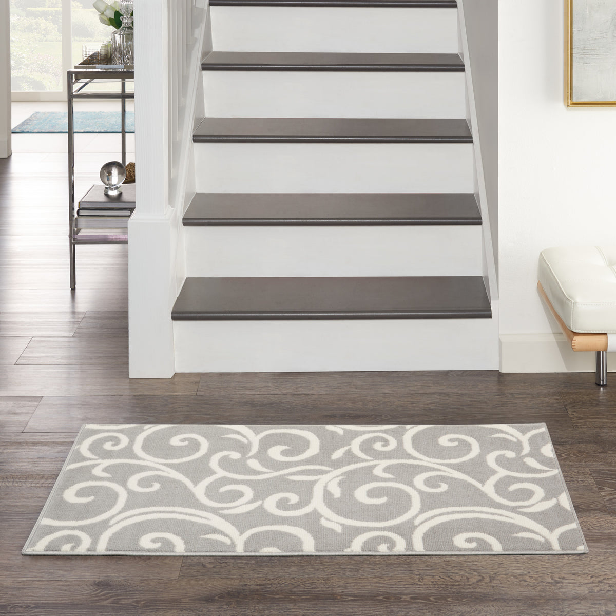 Grafix GRF19 Grey Rug - room scene