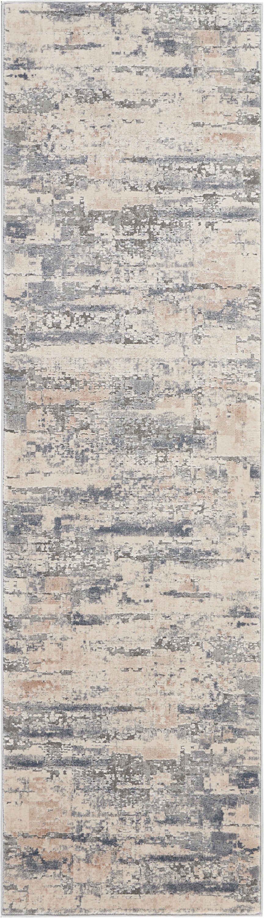 Rustic Textures RUS04 Beige Grey Rug - Runner