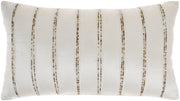 Sofia AZ217 Ivory 12" x 21" Throw Pillows
