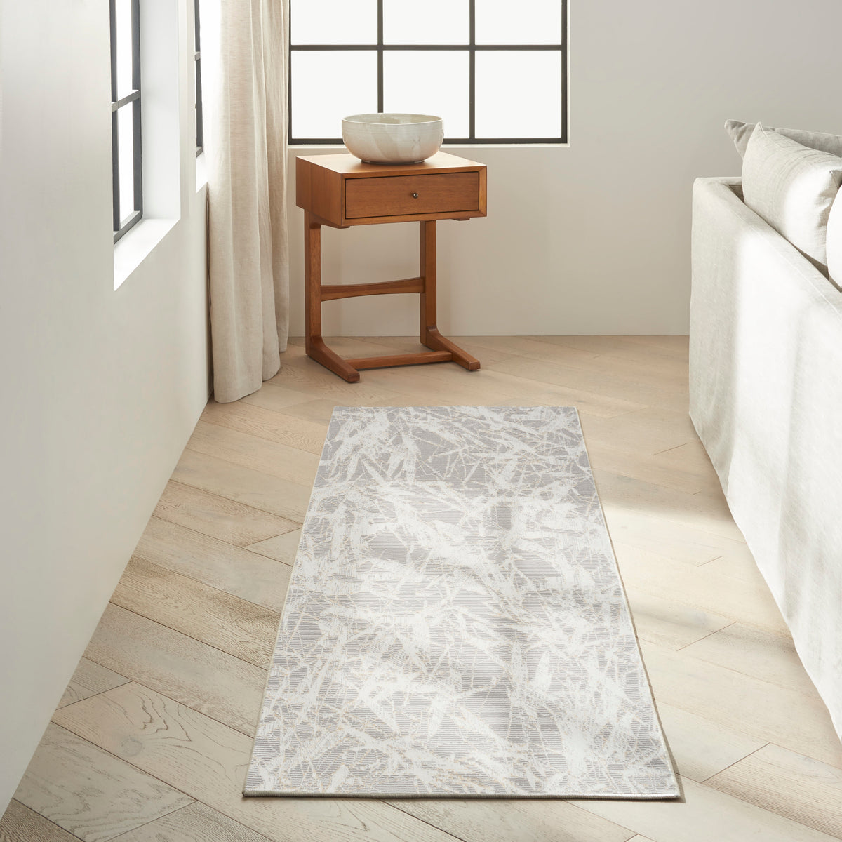 CK950 Rush CK956 Grey Ivory Rug - room scene