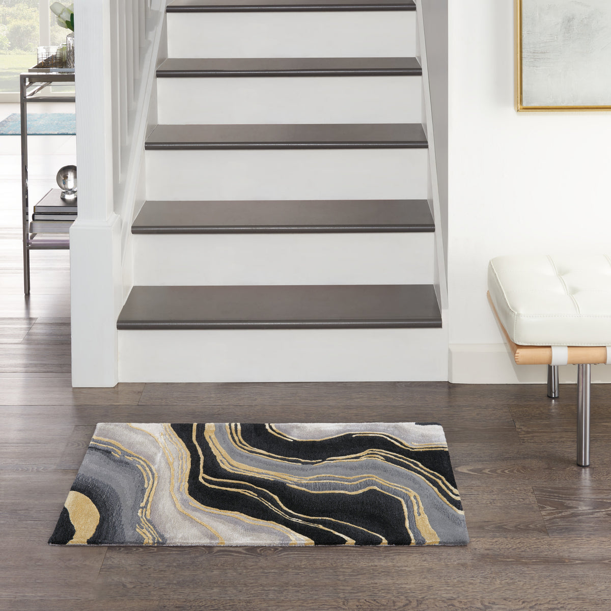 Prismatic PRS31 Charcoal Grey Rug - room scene