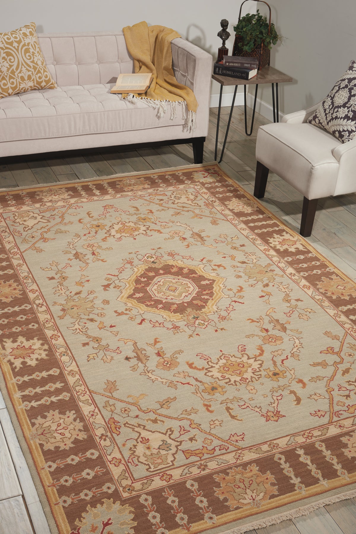Nourmak S194 Aqua Rug - room scene
