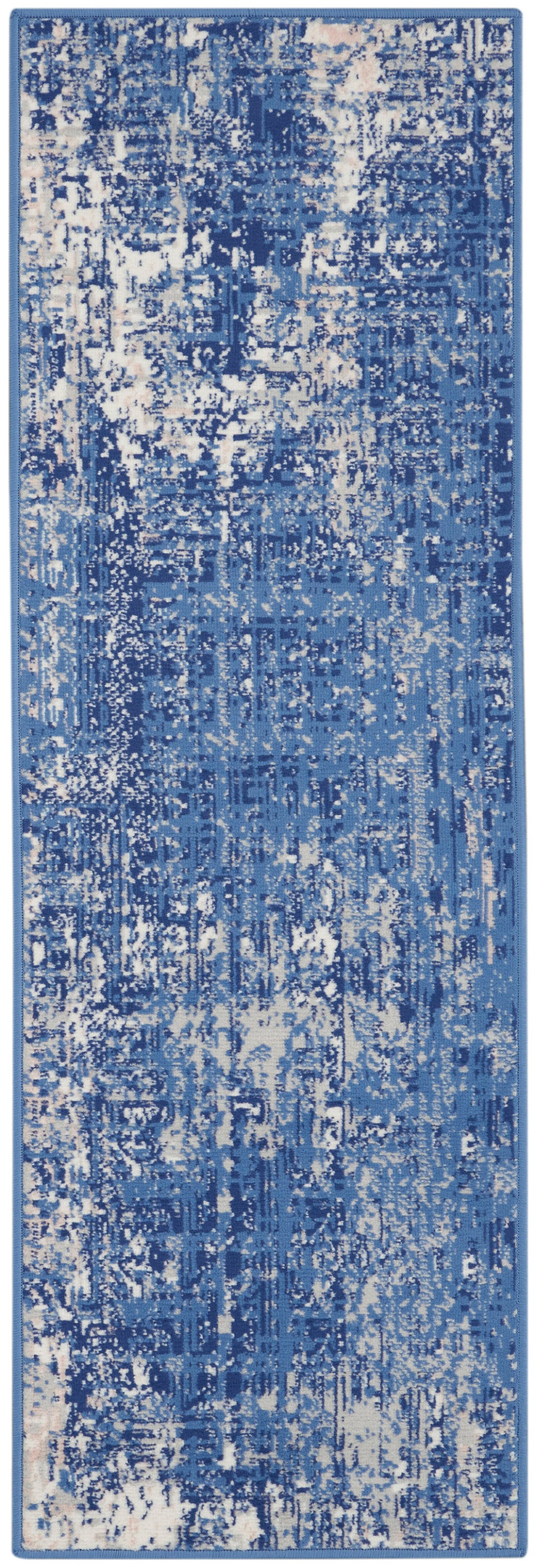 Whimsicle WHS08 Blue Ivory Rug - Runner