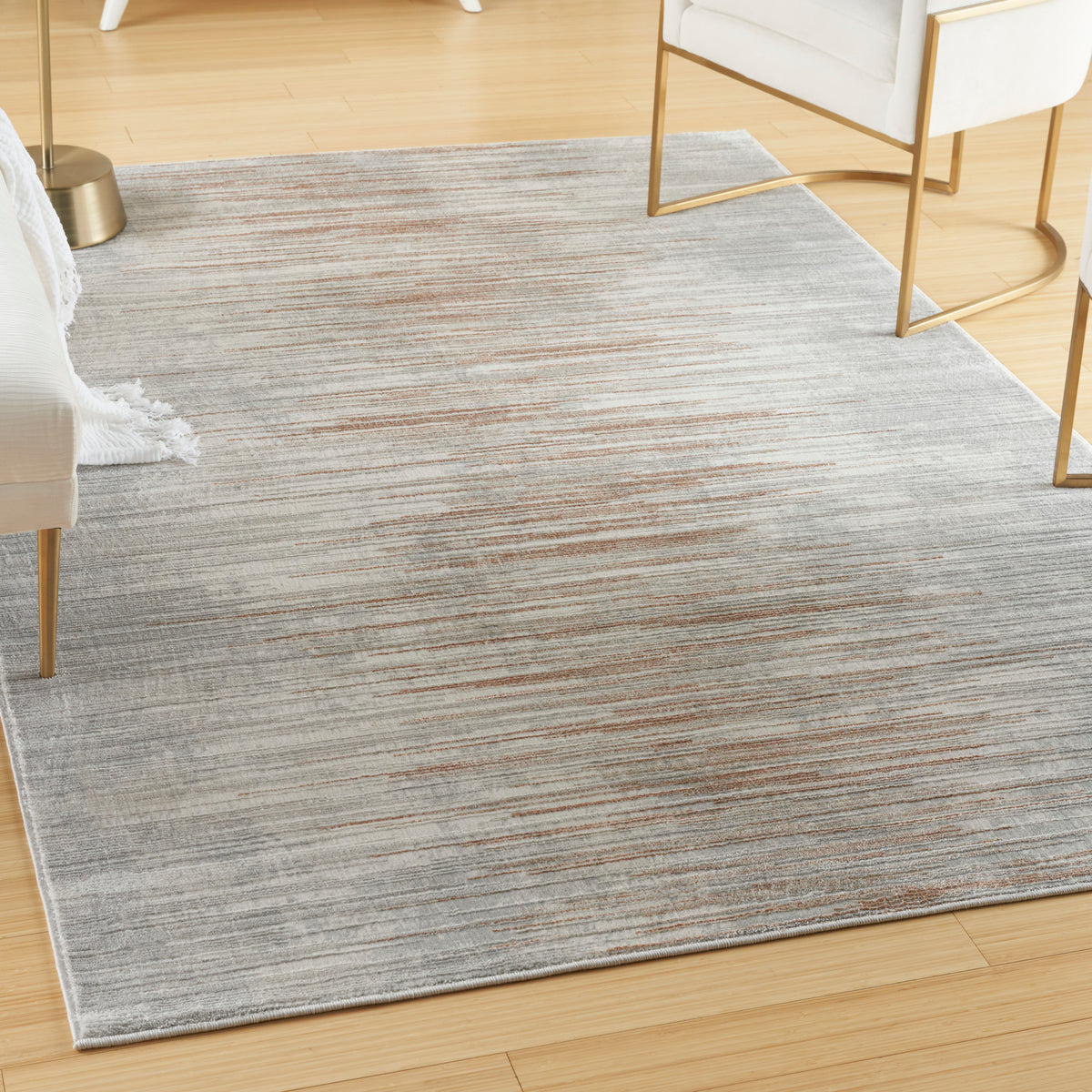 Home Texture HMT01 Ivory Grey Rug - room scene