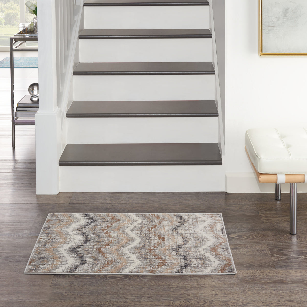 Elation ETN04 Grey Ivory Rug - room scene