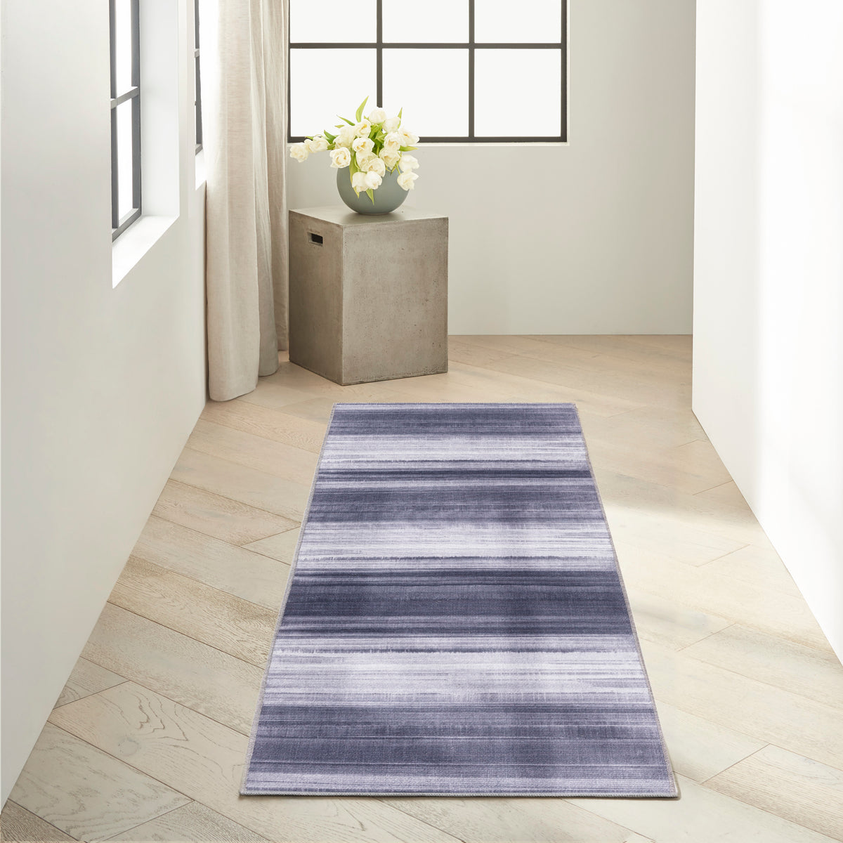 Launder LDR01 Grey Blue Rug - room scene