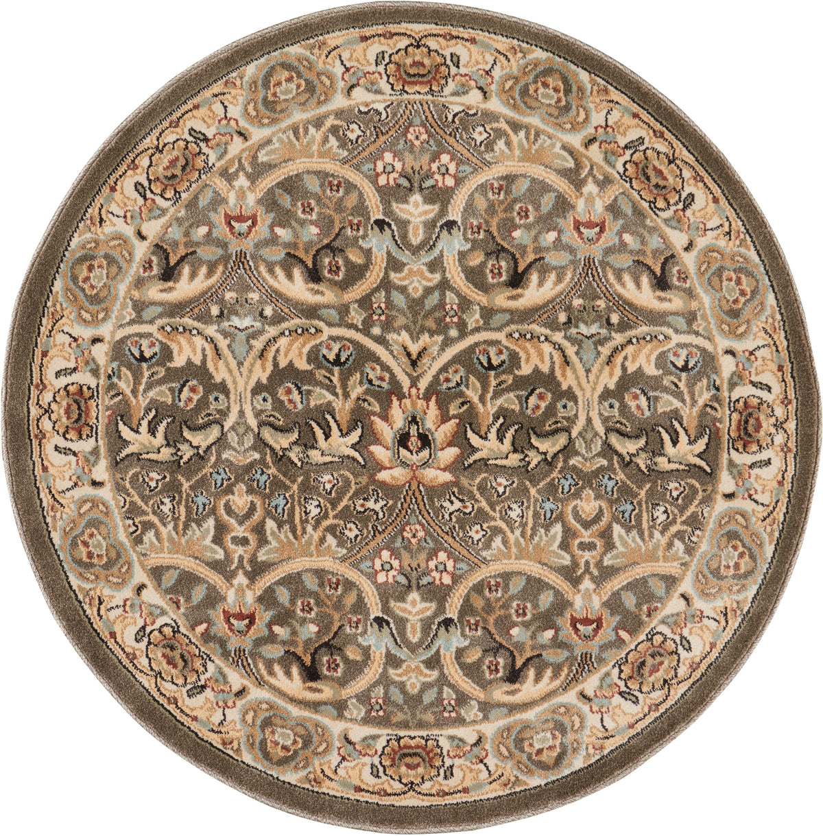 Walden WAL03 Grey Rug - Round