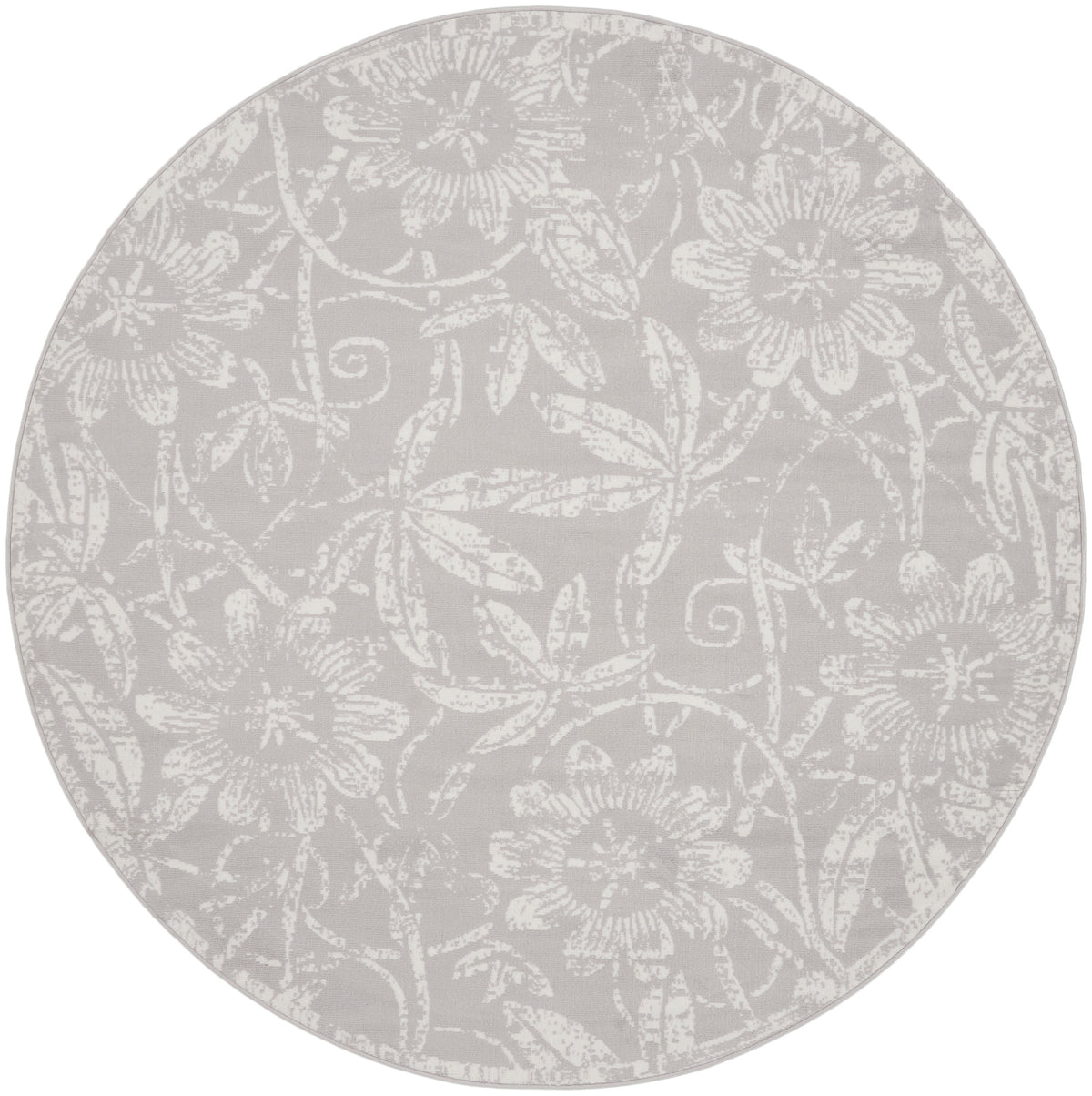 Whimsicle WHS05 Grey Rug - Round
