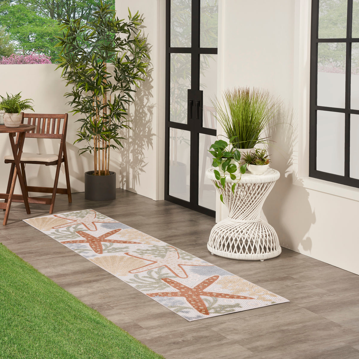 Aloha ALH24 Ivory Multicolor Rug - room scene