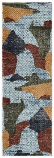 Nordic NRC18 Blue Multicolor Rug - Runner