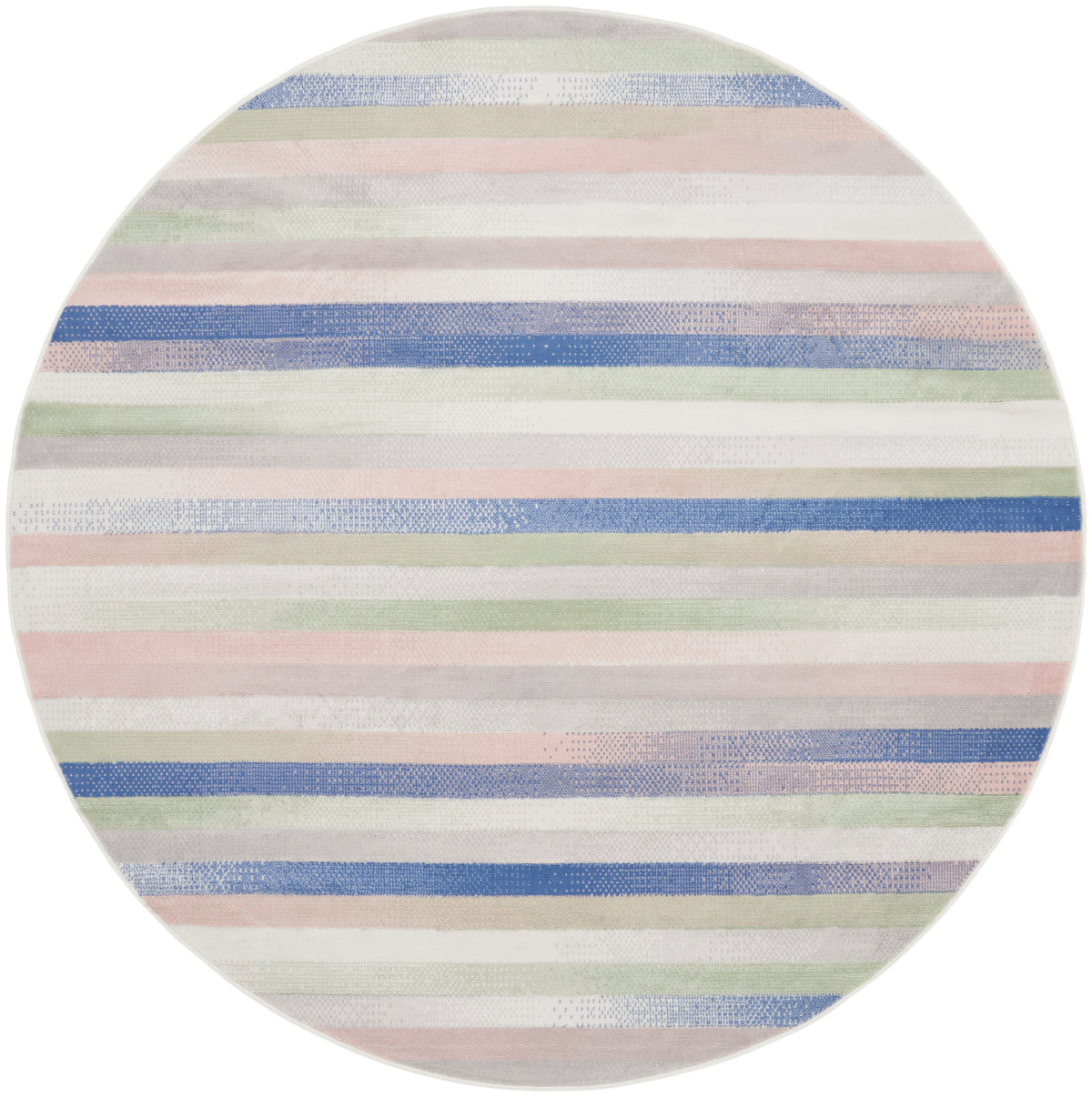 Whimsicle WHS12 Ivory Multicolor Rug - Round
