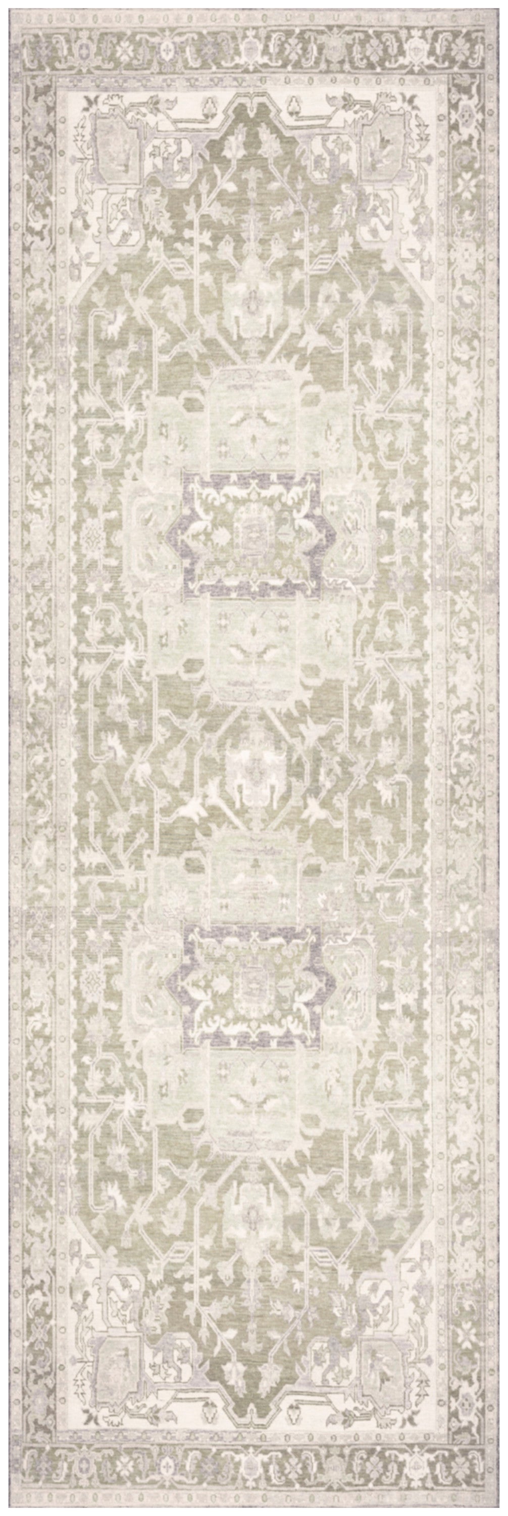 Vintage Washables VWS08 Green Rug - Runner
