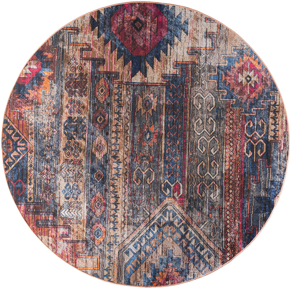 New Concept Washables SR106 Multicolor Rug - Round