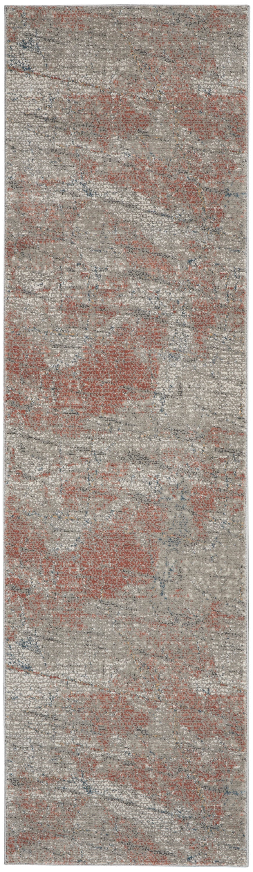 Rustic Textures RUS15 Light Grey Rust Rug - Runner